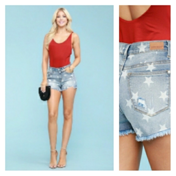 Judy Blue Pants - ♥️1XL 2XL 3XL Plus♥️ Star Print Shorts